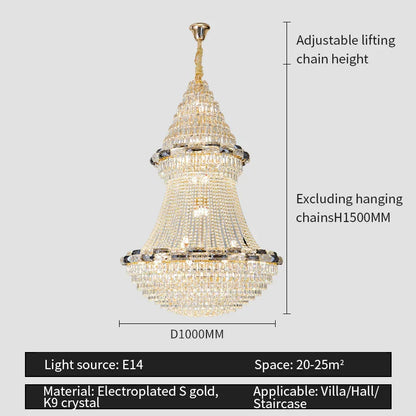 DecorBites™ Light Luxury Crystal Chandelier - Post-modern Bedroom Dining Room Living Room Elegant Design