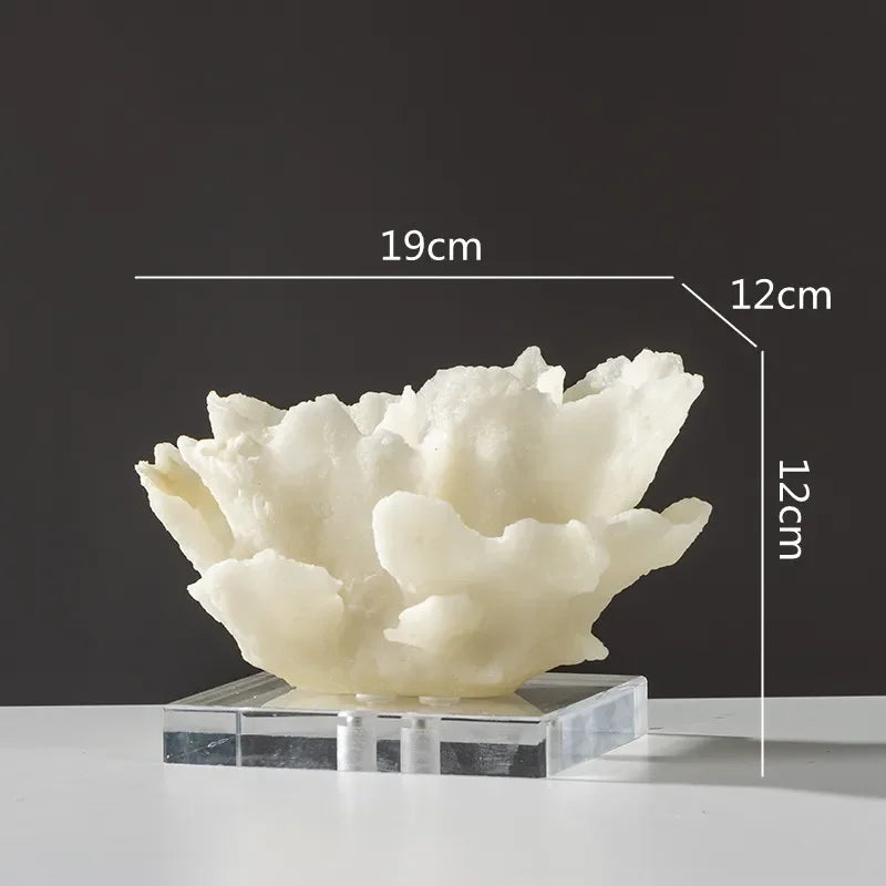 DecorBites™ Coral Resin Sculpture: Colorful Crystal Ornaments for Home Decor