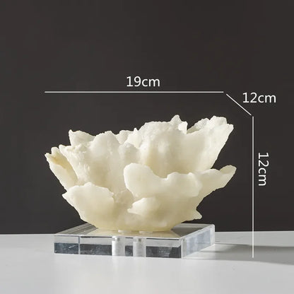 DecorBites™ Coral Resin Sculpture: Colorful Crystal Ornaments for Home Decor