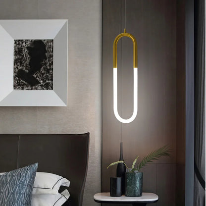 DecorBites™ Gold Black LED Pendant Light: Single/Double Head, Long Line Hanging Lamp
