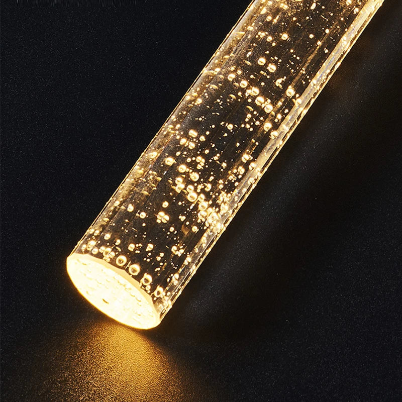 DecorBites™ Gold Crystal LED Chandelier: Modern Dining Room Lamps, Hanging Kitchen Ceiling Light