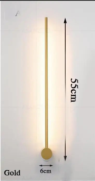 ديكوربايتس™ مصباح حائط LED من الألومنيوم باللون الأسود والذهبي، ديكور منزلي عصري لغرفة المعيشة وغرفة النوم