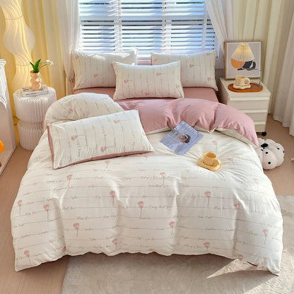 غطاء لحاف فردي قطني من DecorBites™ - غطاء لحاف لطيف على البشرة لسرير كينج فردي