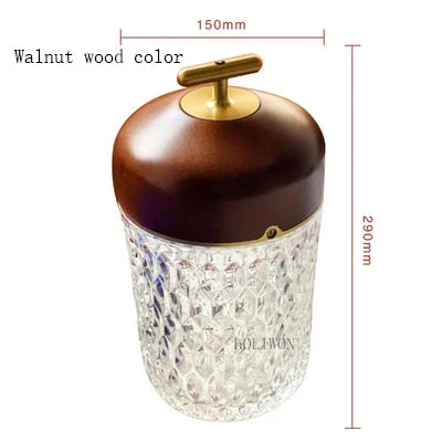 Lámpara de mesa DecorBites™ Diamond Crystal: Carga magnética, control táctil, luz nocturna LED