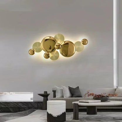 DecorBites™ Large Metal Gold Wall Sconce Lamps LED Modern Luxury Home Decor Light