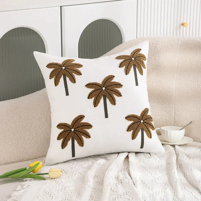 DecorBites™ Cactus Lemon Dandelion Palm Tree Cotton Pillow Case 45x45cm Home Decor