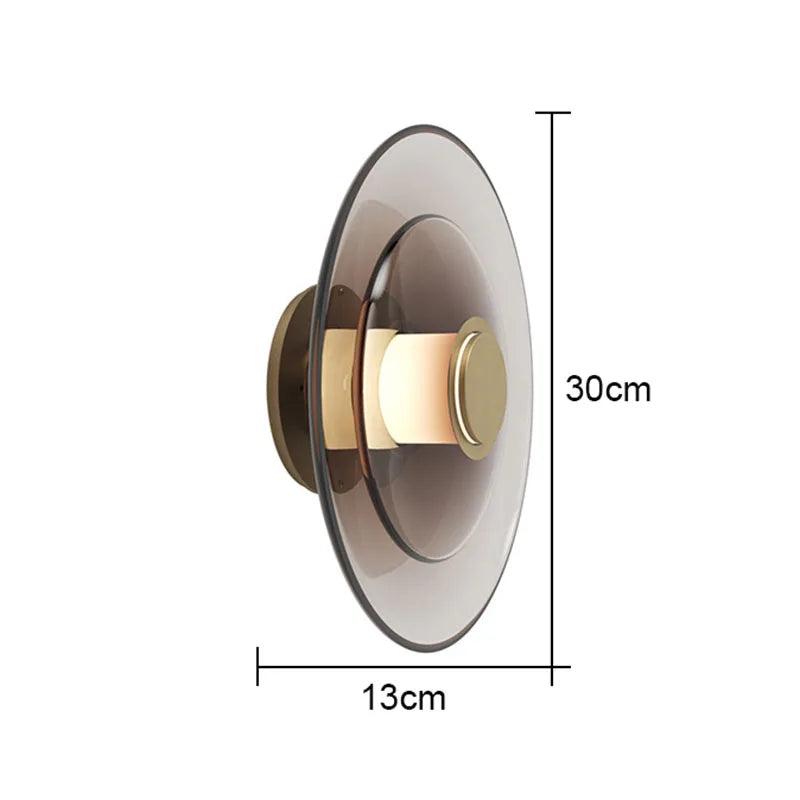 DecorBites™ Glass Wall Lamp: Nordic Minimalist LED for Dining, Living, Bedroom
