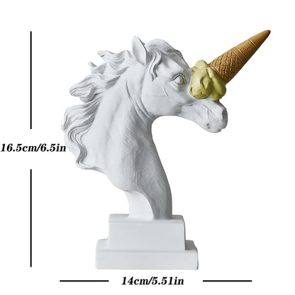 DecorBites™ Horse Head Sculpture Resin Animal Statue Modern Home Decor