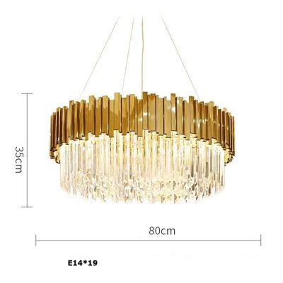 DecorBites™ Crystal Oval LED Chandelier Lighting for Dinning Room