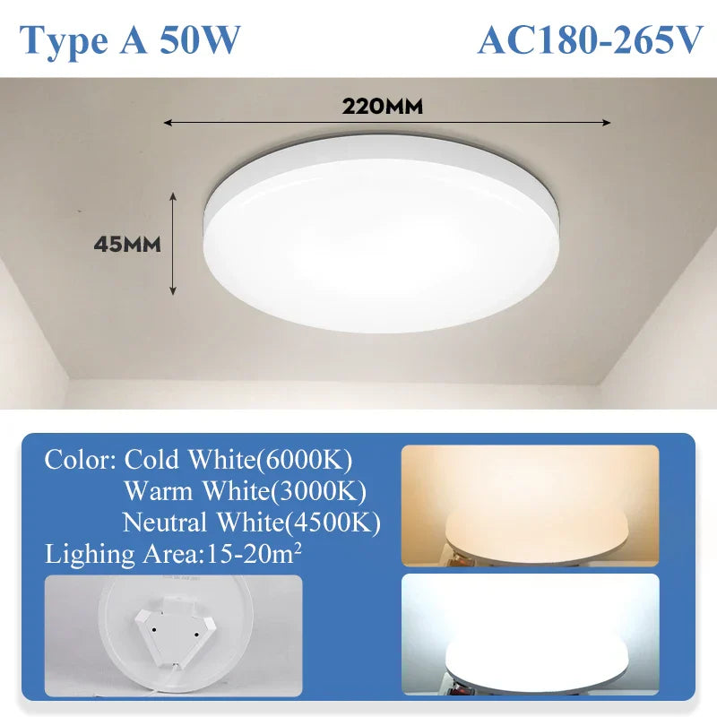 DecorBites™ LED Ceiling Light Bathroom Chandelier Panel Fixture for Home Decor Lighting