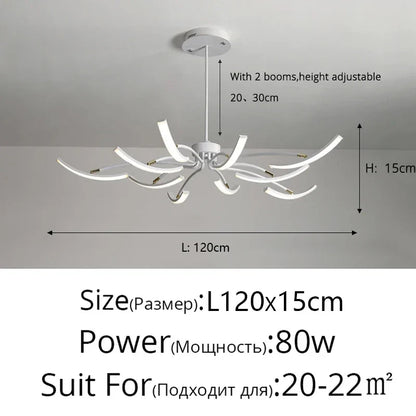 DecorBites™ LED Chandeliers for Modern Living Room Bedroom Study Kitchen Lighting