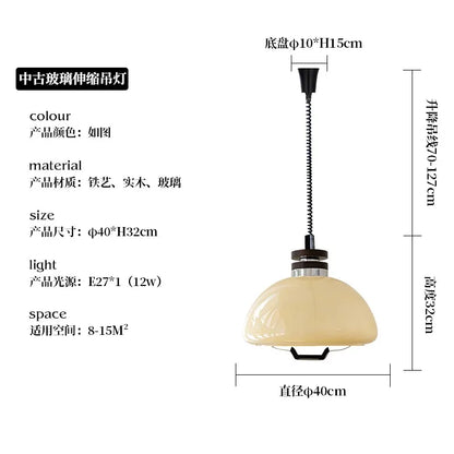 Lámparas colgantes DecorBites™ de cristal color crema con LED E27, diseño Bauhaus medieval para decoración del hogar