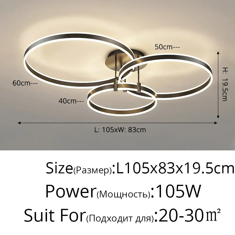 DecorBites™ LED Acrylic Chandeliers Up/Down Lights Lusters for Living Room Bedroom Home Decor