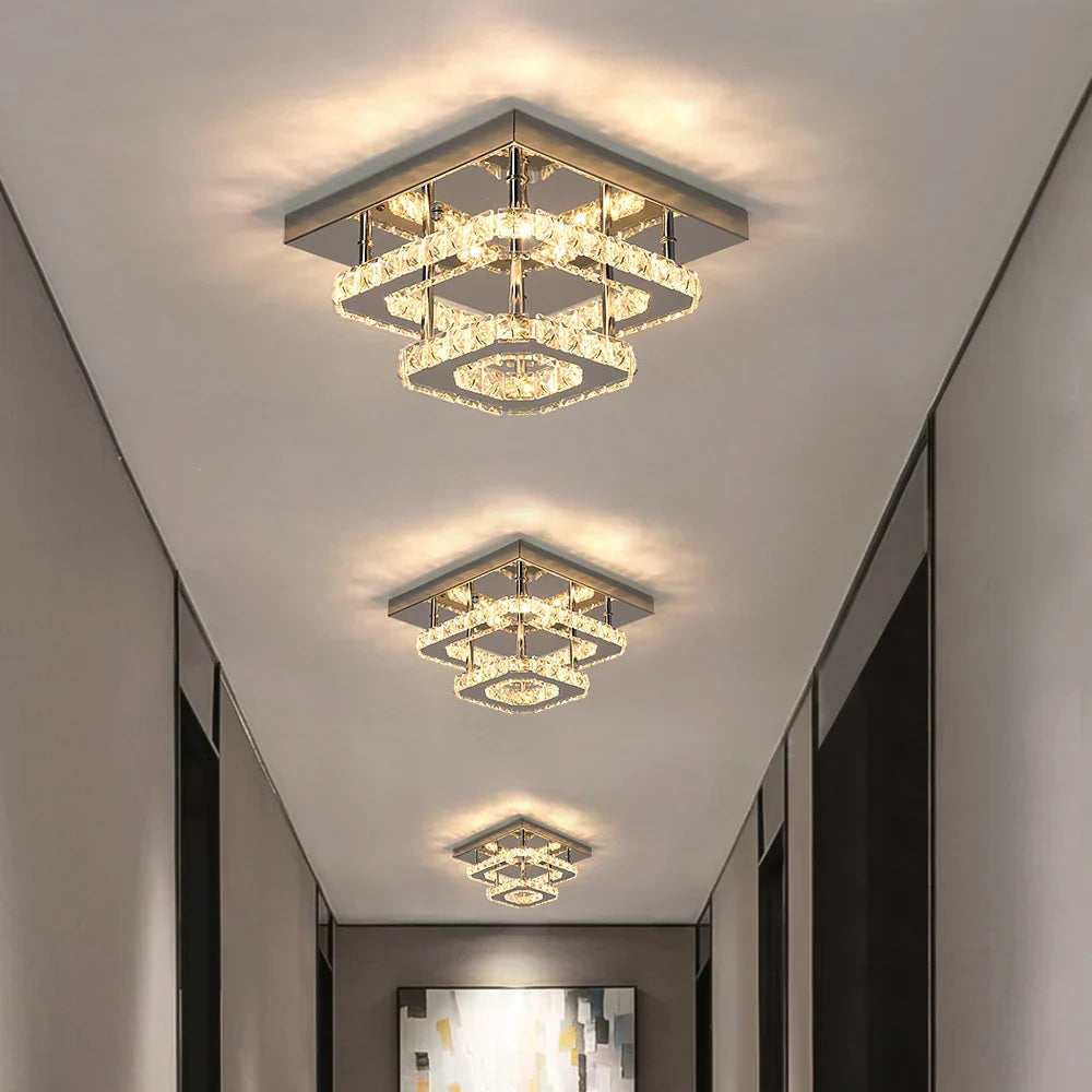 DecorBites™ Crystal Ceiling Chandelier: Modern LED Dining Room Pendant Light by DecorBites™