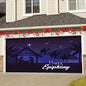 Decobites Christmas Backdrop Cloth for Festive Garage Door Decor & Party Venue Scene