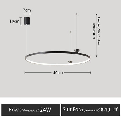 DecorBites™ Circular All-Copper Italian Style LED Pendant Lamp for Living Room and Bedroom