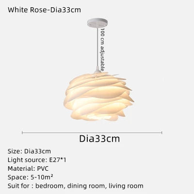DecorBites™ CARMINA Rose Flower Pendant Lights for Kitchen Bedroom Living Room