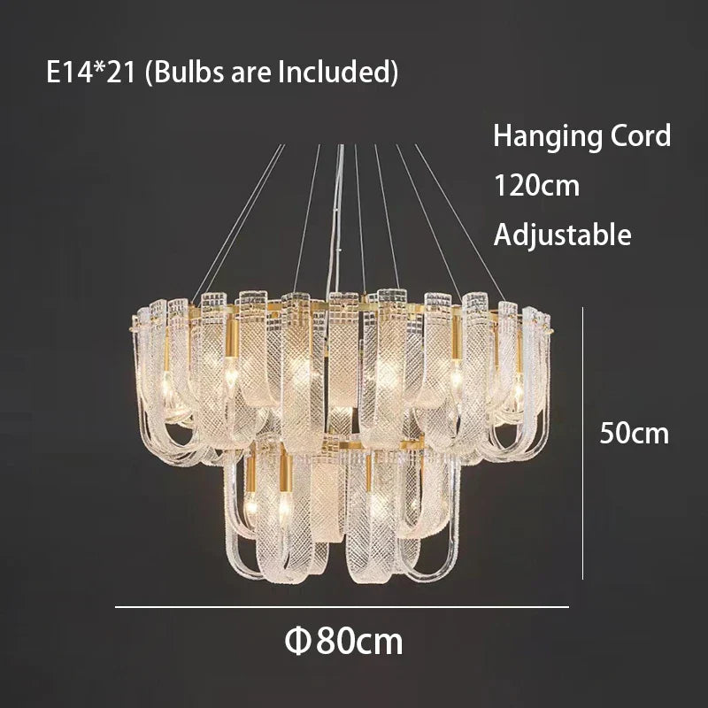 DecorBites™ Dimmable LED Copper Ceiling Chandelier for Luxurious Living Room Lighting