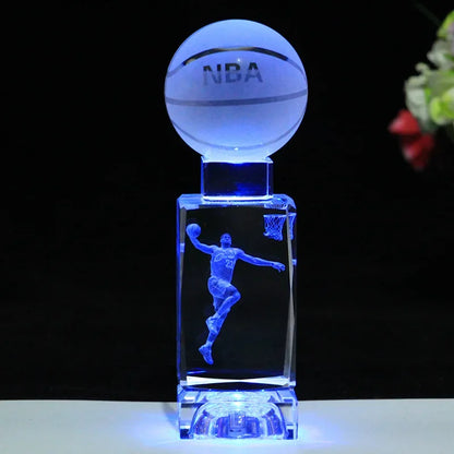 DecorBites™ Crystal Lights Basketball Table Lamp for Bed Room Decor