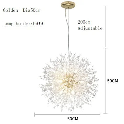 DecorBites™ Dandelion Chandelier LED Pendant Lamp for Dining Room Bedroom Shops
