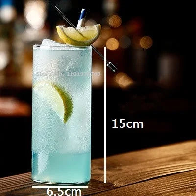 DecorBites™ Japanese Style Highball Long Drinking Glasses Set of 6