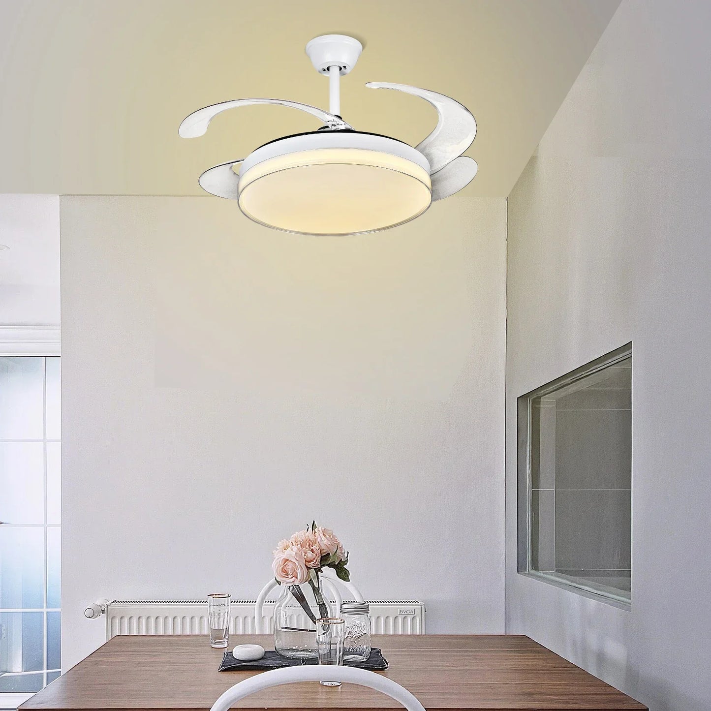 DecorBites™ LED Ceiling Fans with Remote Control for Indoor Lighting