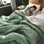 Decobites Cozy 3-Layer Coral Fleece Blanket for Winter Bedding