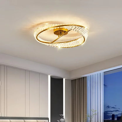 DecorBites™ Gold Metal LED Dimmable Ceiling Light with K9 Crystals