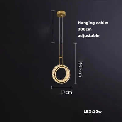 DecorBites™ Crystal LED Ceiling Chandelier - Dimmable Art Deco Pendant Light