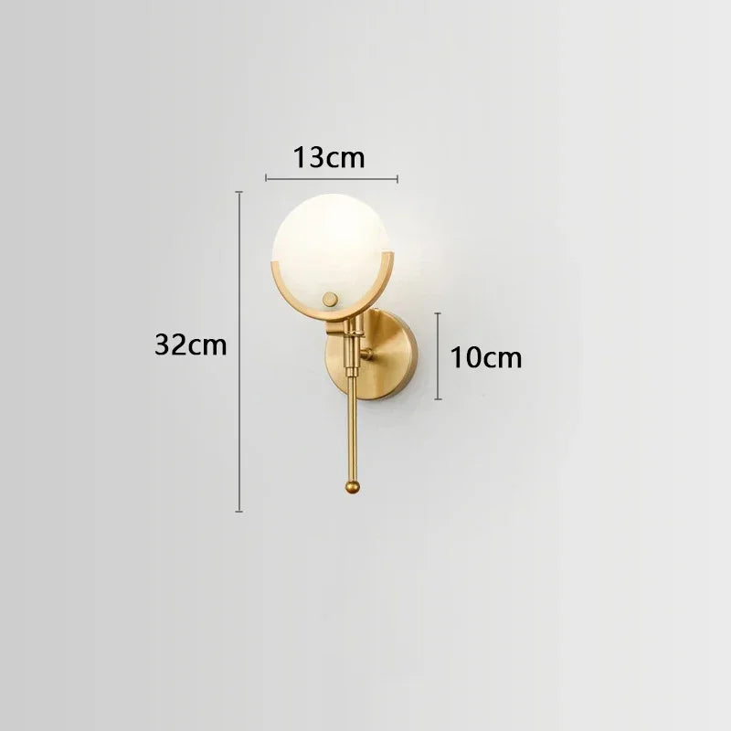 DecorBites™ Marble & Copper Wall Lamp for TV Background, Restaurants, Bedroom - Luxury Decor