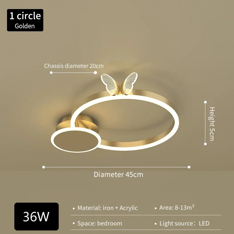 DecorBites™ Butterflies Ceiling Light: Modern Luxury Home Lighting Fixture