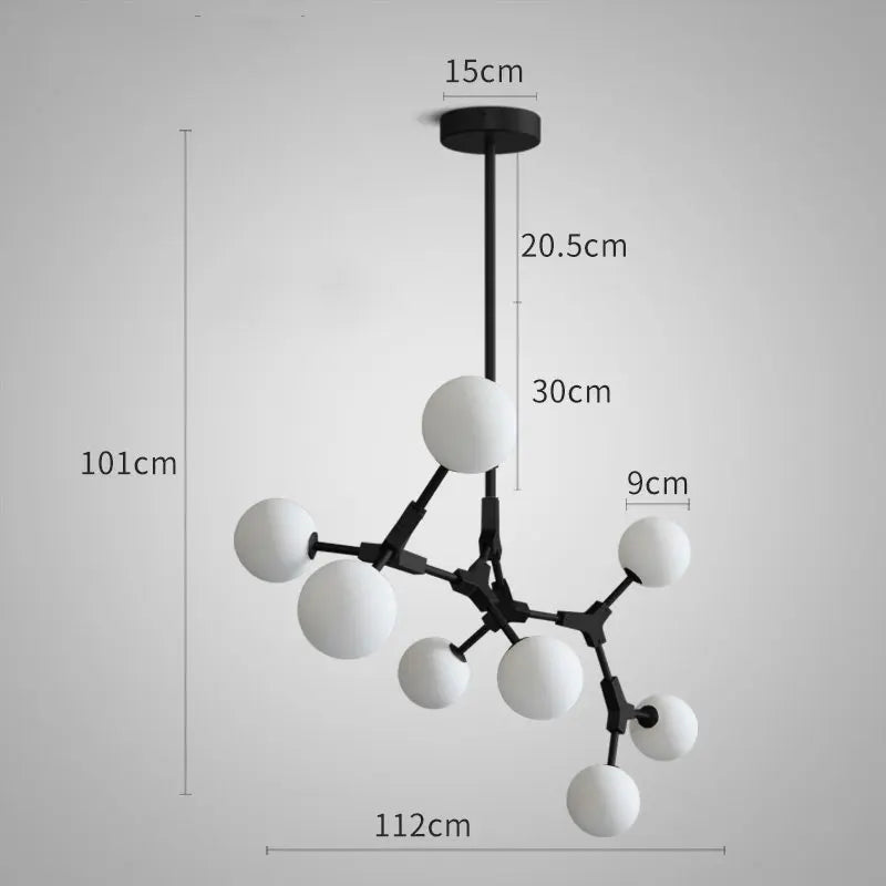 DecorBites™ Iron Magic Molecular Pendant Lights for Living Room Dining Room Decor