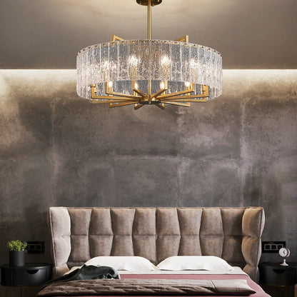 DecorBites™ Glass Restaurant Chandelier: Modern Luxury Led Lighting Fixture for Living Room Home Decor