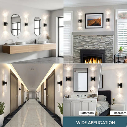 DecorBites™ Bubble Crystal LED Wall Sconces for Bathroom Dresser Living Room Bedroom Mirrors