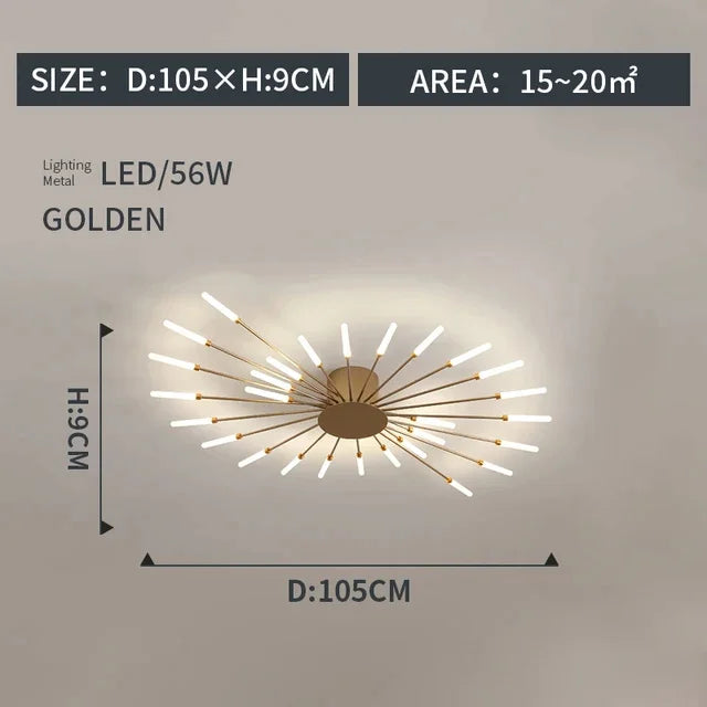 DecorBites™ LED Indoor Ceiling Light: Modern Art Luster for Bedroom Hall Living Kids Room