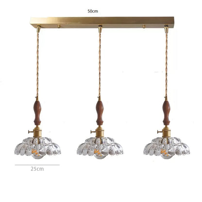 DecorBites™ Japanese Vintage Glass LED Pendant Lamp for Home Decor