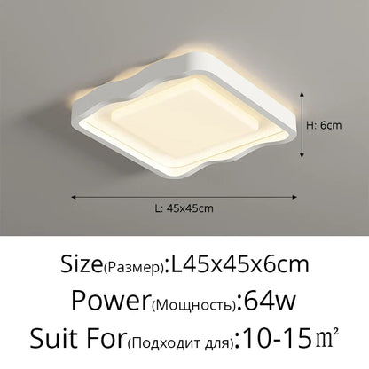 Lámparas de techo LED estilo crema DecorBites™ para una iluminación moderna y sencilla en la sala de estar.