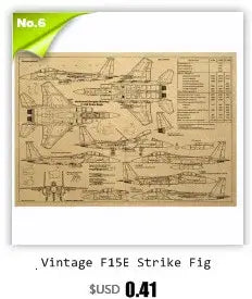 DecorBites™ Vintage Aircraft Design Poster for Wall Decor