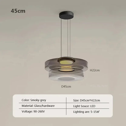 Nordic Glass Pendant Light in Green or Gray