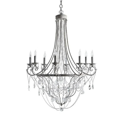 DecorBites™ Iron Art Crystal Candle Pendant Light for Home & Hospitality Decor