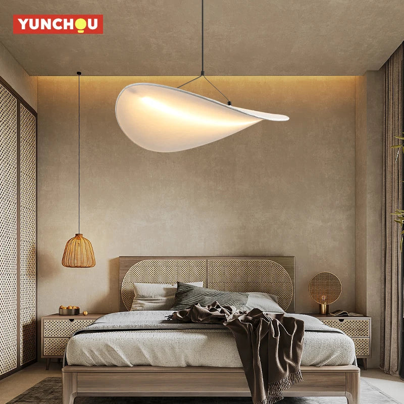 Japanese Wabi-Sabi Silk Tyvek Pendant Light