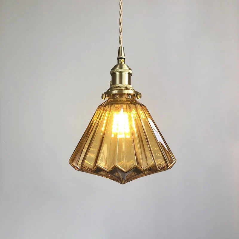 DecorBites™ Brass Pumpkin LED Pendant Light - Japanese Style Bedroom Suspension
