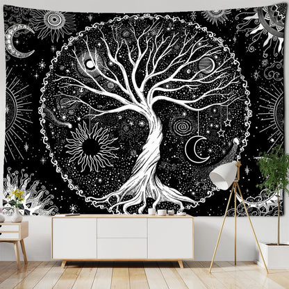 Decobites Tree of Life Tapestry Wall Hanging - Psychedelic Hippie Mandala Home Decor