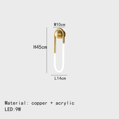DecorBites™ Ellipse Wall Lights: Gold Black Copper White, 3-Color Dimming