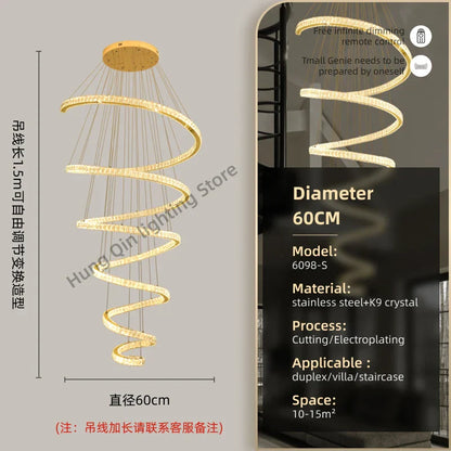 DecorBites™ Crystal Pendant Chandelier for Living & Dining Room Lighting