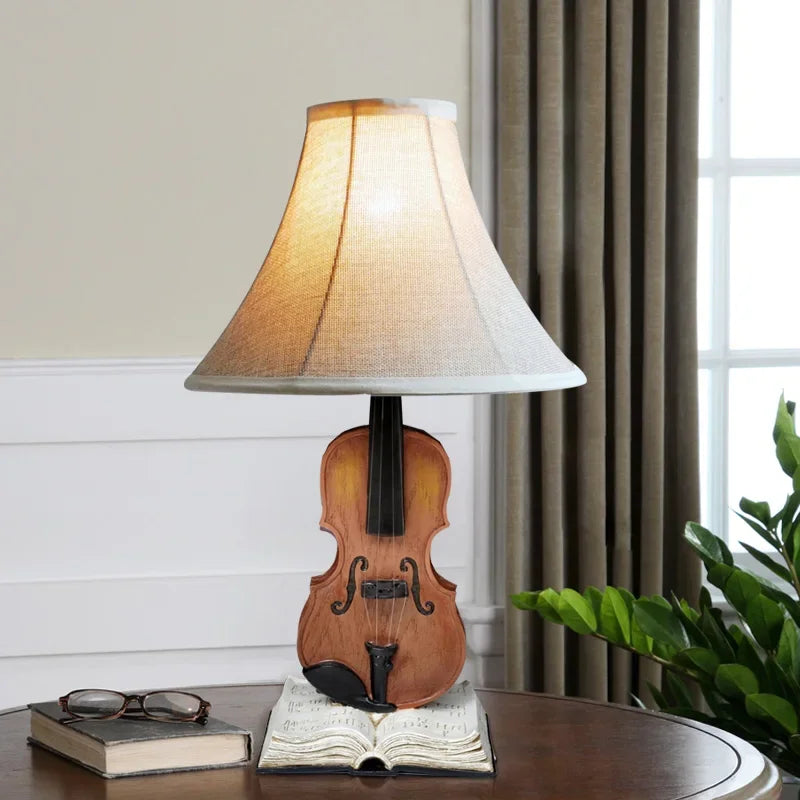 Violin Fabric Table Lamp