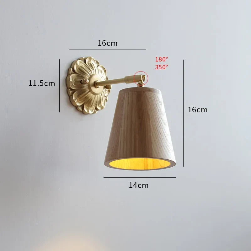 Decorbites™ Grüne Glas-LED-Wandleuchte mit Kupferbasis für Schlafzimmer und Wohnzimmer