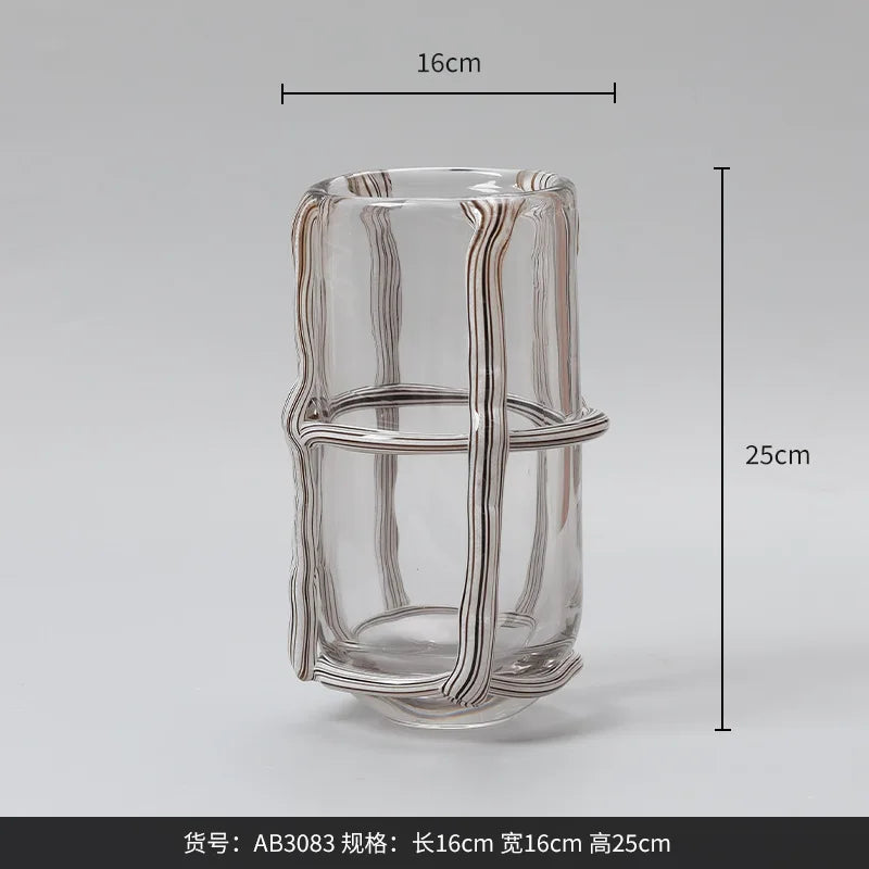 DecorBites™ Clear Glass Cross Flower Vase - Home Decor & Terrarium Display