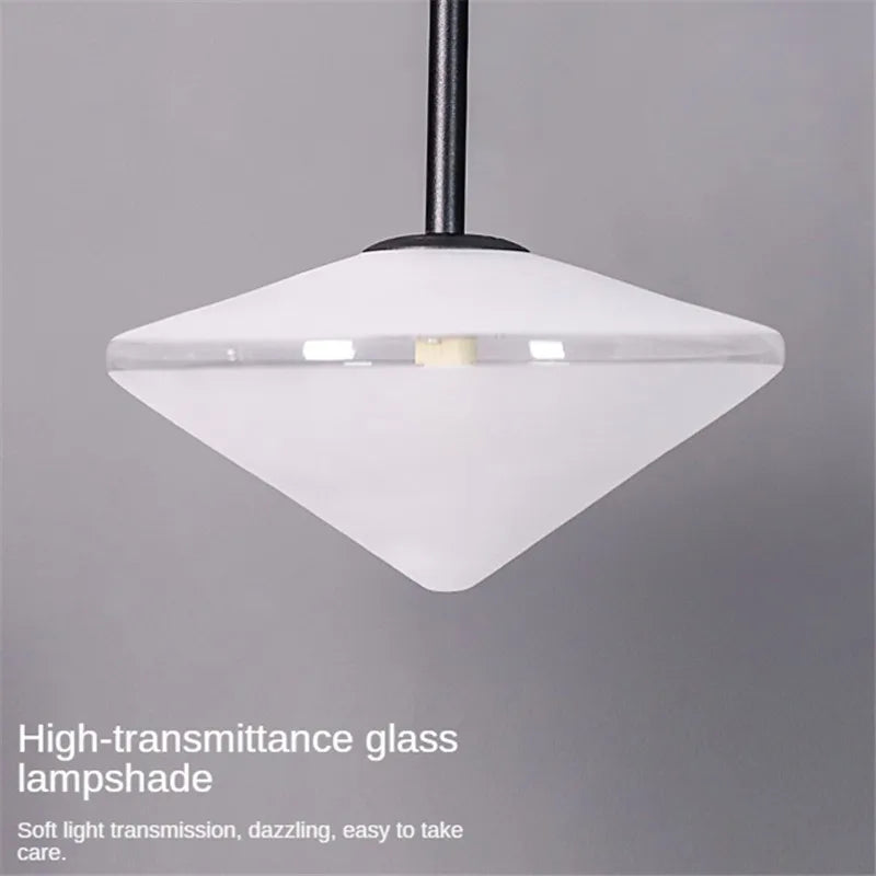 Lámpara de pared DecorBites™ de cristal LED con brazo oscilante largo para sala de estar y estudio