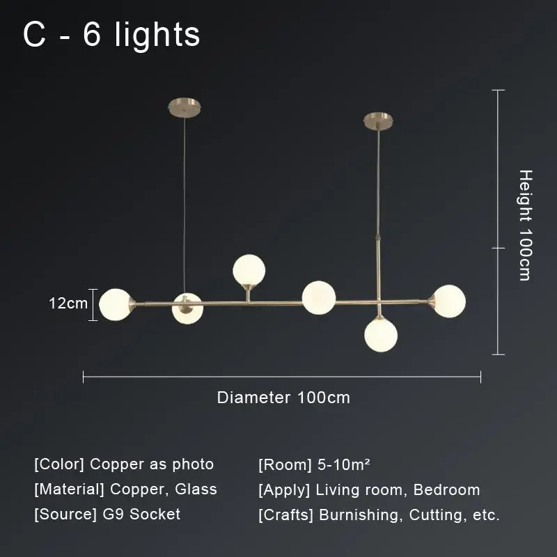 ثريا السقف النحاسية DecorBites™ لإضاءة ديكور المنزل